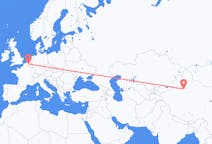 Flyg från Korla, Kina till Bryssel, Belgien