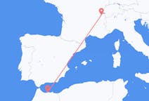 Vluchten van Al Hoceima, Marokko naar Genève, Zwitserland