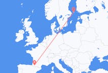 Flyrejser fra Mariehamn, Åland til Pau, Frankrig