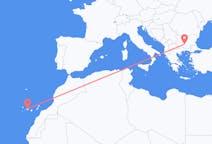 Flyg från Teneriffa, Spanien till Plovdiv, Bulgarien
