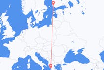 Vluchten van Preveza, Griekenland naar Turku, Finland