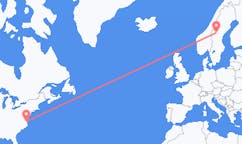 Flights from Norfolk to Östersund
