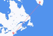 Flights from New York to Qaqortoq