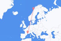 Flights from Bodø, Norway to Montpellier, France