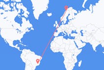 Flüge von Belo Horizonte, Brasilien nach Narvik, Norwegen