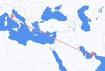 Flyrejser fra Dubai, De Forenede Arabiske Emirater til Rom, Italien