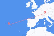 Flights from São Jorge Island, Portugal to Thal, Switzerland