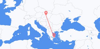 ギリシャからハンガリーへのフライト