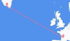 出发地 格陵兰出发地 卡科尔托克目的地 法国贝尔热拉克的航班