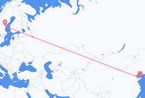 Flyreiser fra Yantai, Kina til Sundsvall, Sverige