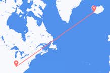 Flyg från Nashville, USA till Reykjavík, Island
