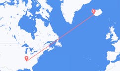 出发地 美国纳什维尔目的地 冰岛雷克雅未克的航班