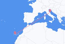 Flug frá Ancona til Tenerífe