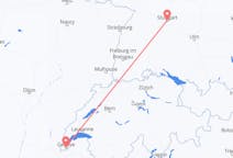 瑞士出发地 日內瓦飞往瑞士目的地 斯图加特的航班