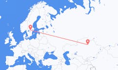 Vluchten van Astana, Kazachstan naar Örebro, Zweden