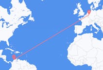 Flug frá Barranquilla, Kólumbíu til Düsseldorf, Þýskalandi