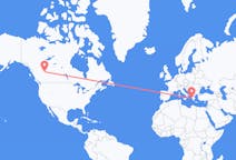 Flyrejser fra Grande Prairie, Canada til Kefallinia, Grækenland