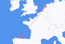 Flyrejser fra Santiago del Monte, Spanien til Amsterdam, Holland