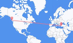 Flights from Port Hardy, Canada to Denizli, Turkey