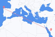 Vluchten van Medina, Benevento, Saoedi-Arabië naar La Coruna, Spanje