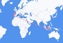 Flyreiser fra Surabaya, Indonesia til Sevilla, Spania