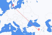 Flyreiser fra København, Danmark, til Diyarbakir, Danmark