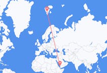 Flyreiser fra Jizan, til Svalbard