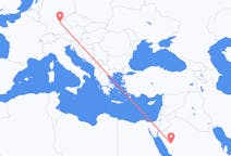 Flyrejser fra Al-`Ula, Saudi-Arabien til Nürnberg, Tyskland