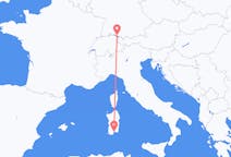 Loty z Friedrichshafen, Niemcy do Cagliari, Włochy