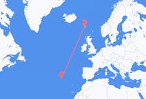 Flyrejser fra Sørvágur, Færøerne til Santa Maria, Portugal