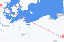 Flyrejser fra Billund, Danmark til Warszawa, Danmark