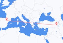 Flyreiser fra Zaragoza, Spania til Van, Tyrkia