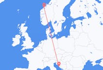 Vluchten van Zadar, Kroatië naar Molde, Noorwegen