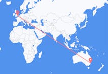 Flyrejser fra City of Wollongong, Australien til London, England