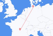 Flights from Clermont-Ferrand in France to Hamburg in Germany