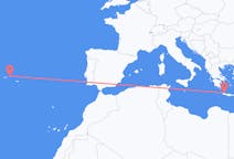 Flights from Terceira Island, Portugal to Chania, Greece