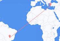Flights from Uberlândia, Brazil to Bodrum, Turkey