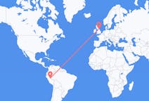Flights from Pucallpa, Peru to Durham, England, the United Kingdom