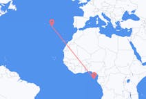 Flyg från São Tomé, São Tomé och Príncipe till Ponta Delgada, Portugal