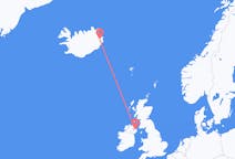 Voos de Belfast, Irlanda do Norte para Egilsstaðir, Islândia
