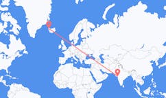 Flights from the city of Surat, India to the city of Ísafjörður, Iceland