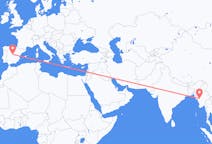 Flyreiser fra Magway, Myanmar (Burma) til Madrid, Spania