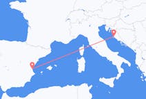Loty z Zadar, Chorwacja do Walencji, Hiszpania