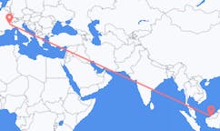 Flyrejser fra Sibu, Malaysia til Grenoble, Frankrig