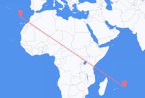 Flyg från Rodrigues, Mauritius till Funchal, Portugal
