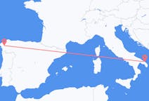 Flyreiser fra Brindisi, Italia til Santiago de Compostela, Spania