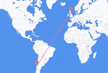 Flyreiser fra Temuco, Chile til Aberdeen, Skottland