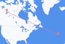 เที่ยวบิน จาก เยลโลว์ไนฟ์, แคนาดา ไปยัง ปงตาแดลกาดา, โปรตุเกส