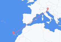 Fly fra Santa Cruz de La Palma til Trieste