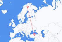 Flights from Pajala, Sweden to Kayseri, Turkey